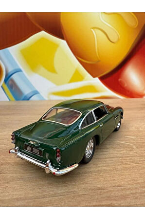 1963 Aston Martin DB5 Diecast Model Araba Kapıları Açılır Çekbırak Aston Martin Diecast Araba Yeşil