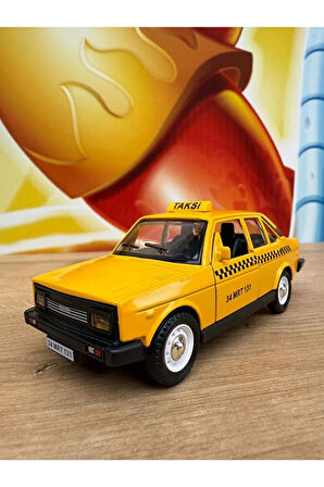 Murat 131 Taksi 1/36 Ölçek Çek Bırak Diecast Metal Model Oyuncak Araba Tofaş Taksi Murat 131