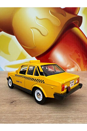 Murat 131 Taksi 1/36 Ölçek Çek Bırak Diecast Metal Model Oyuncak Araba Tofaş Taksi Murat 131