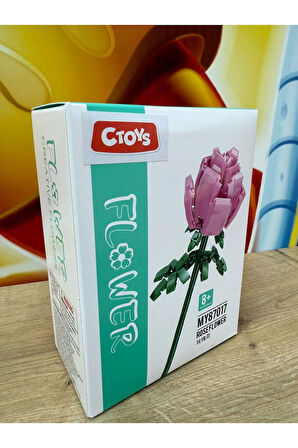 Botanicals Gül Çiçek Yapı Oyuncakları Hediyelik Çiçek Dekoratif Çiçek Yapım Seti Legosu 106 Parça