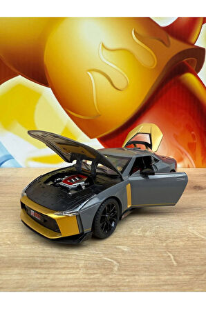 1:24 Nissan Skyline Ares GTR50 RS5 Diecast Araba Nıssan Gtr Metal Araba Model Nissan Skyline