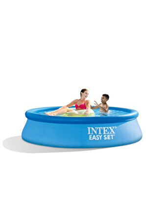 Intex Easy Kolay Kurulum Mavi Renkli Havuz 244x61 cm Easy Kolay Kurulum Şişme Havuz 244 x 61