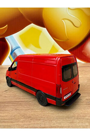 Mercedes-Benz Sprinter Kırmızı Araba Mercedes Diecast Kargo Arabası Minibüs 12CM