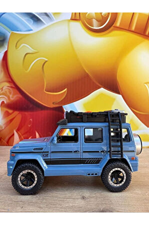 Mercedes G63 Müzikli Işıklı Lüks Jeep Açılan Kapılar Brabus Mercedes G63 Arazi Aracı Kırılmaz 17CM
