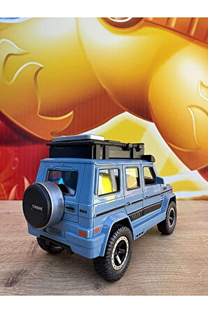 Mercedes G63 Müzikli Işıklı Lüks Jeep Açılan Kapılar Brabus Mercedes G63 Arazi Aracı Kırılmaz 17CM