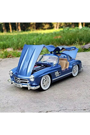 Mercedes-benz 300 Sl Mavi 1954 Model Klasik Araba 1/24 Ölçek Mercedes 300SL Mavi