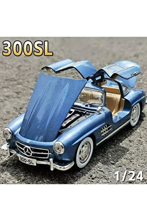 Mercedes-benz 300 Sl Mavi 1954 Model Klasik Araba 1/24 Ölçek Mercedes 300SL Mavi