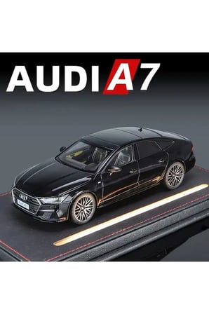 Audi A7 Araba Siyah 1:24 Diecast Metal Model Araba Koleksiyon Araba 21 Cm Oyuncak Araba