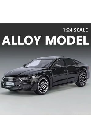 Audi A7 Araba Siyah 1:24 Diecast Metal Model Araba Koleksiyon Araba 21 Cm Oyuncak Araba