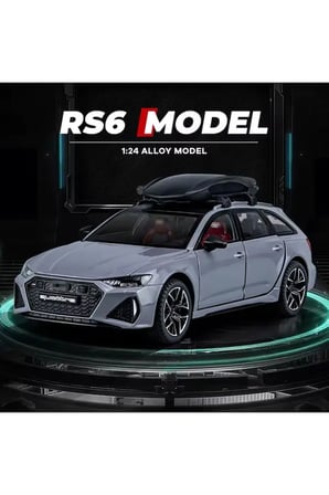 Audi Rs6 Araba Station Wagon 1:24 Diecast Metal Model Araba Koleksiyon Araba Açılan Kapılar PİLSİZ