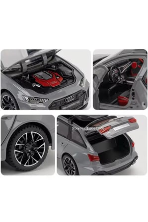 Audi Rs6 Araba Station Wagon 1:24 Diecast Metal Model Araba Koleksiyon Araba Açılan Kapılar PİLSİZ