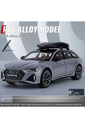 Audi Rs6 Araba Station Wagon 1:24 Diecast Metal Model Araba Koleksiyon Araba Açılan Kapılar PİLSİZ
