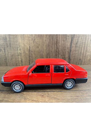Kırmızı Doğan Şahin Metal Çek Bırak Oyuncak Araba Tofaş Şahin Model Araç Kapıları Açılır