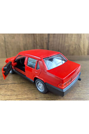 Kırmızı Doğan Şahin Metal Çek Bırak Oyuncak Araba Tofaş Şahin Model Araç Kapıları Açılır