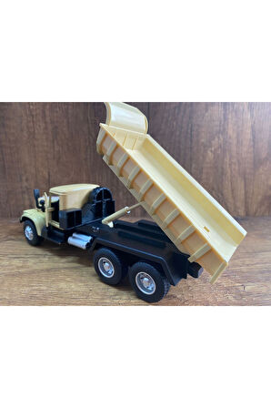 ASKERİ METAL KAMYON OYUNCAK KREM  DAMPERLİ ASKERİ KAMYON ÇEKBIRAK KAPILARI AÇILIR DİECAST KAMYON