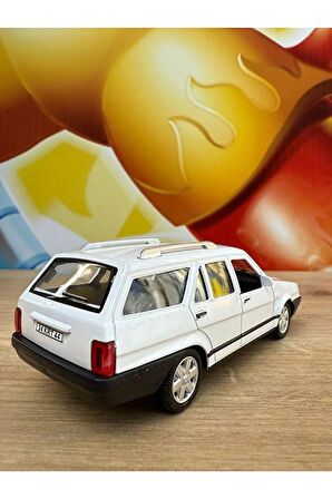 Tofaş Kartal SLX Metal Oyuncak Araba Tofaş Kartal Diecast Oyuncak Araba Beyaz Sesli Işıklı Açılan