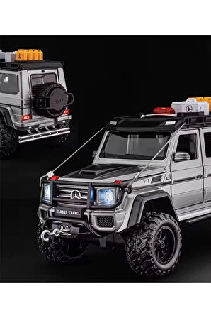 Mercedes Benz Brabus  G550 Travel V12 Model Jip 1:24 Mercedes Brabus Jip Diecast Araba Sesli Işıklı