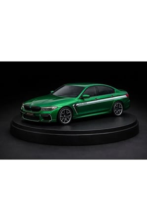 Bmw M8 Diecast Metal 1.24 Ölcek Araba Kapı Bagaj Kaput Açılır Yeşil BMW M8 Spor Araba Model