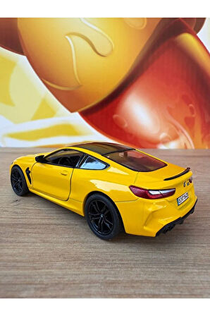 BMW M8 Diecast Çek Bırak Model Araba 1:34 Ölçek BMW M8 Metal Oyuncak Araba