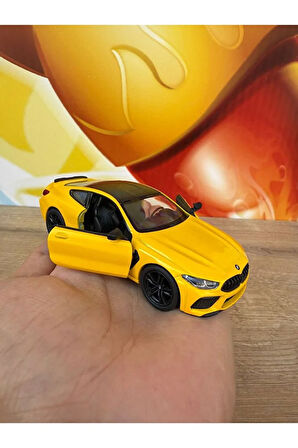 BMW M8 Diecast Çek Bırak Model Araba 1:34 Ölçek BMW M8 Metal Oyuncak Araba