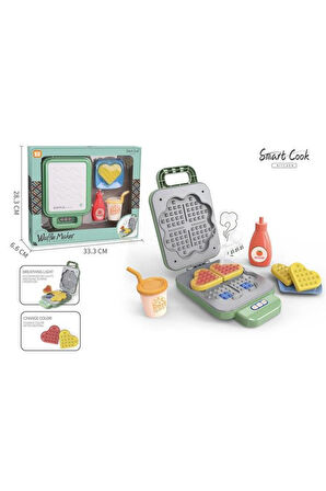 Waffle Makinesi Seti Oyuncak Mutfak Seti Evcilik Oyun seti Oyuncak Waffle Makinesi