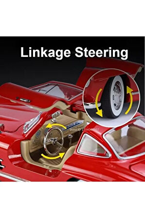 Mercedes-benz 300 Sl Bordo 1954 Model Klasik Araba 1/24 Ölçek Mercedes 300SL Bordo