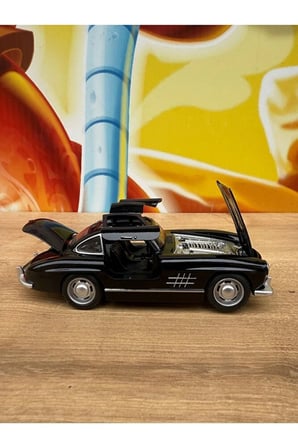 Mercedes-benz 300 Sl Siyah 1954 Model Klasik Araba Mercedes Diecast Model Araba Sesli Ve Işıklı