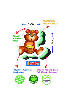 Manyetik Mıknatıslı Hayvanlar Buzdolabına Yapışan Magnet Hayvanlar Eğitici Hayvanları Tanıma Öğrenme