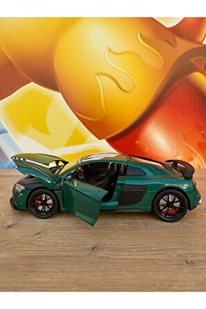 1:24 Audi R8 Performance Diecast Model Araba V8 Turbo Motor Audi Spor Araba Açılan Kapılar Sesli