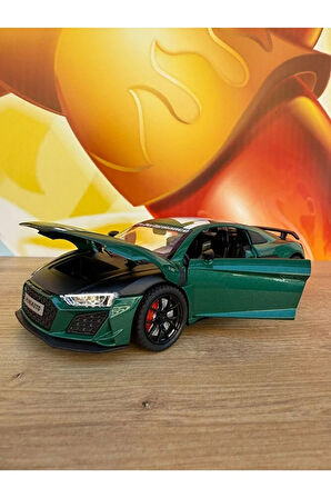 1:24 Audi R8 Performance Diecast Model Araba V8 Turbo Motor Audi Spor Araba Açılan Kapılar Sesli