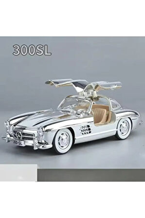Mercedes-benz 300 Sl Siyah 1954 Model Klasik Araba 1/24 Ölçek Mercedes 300SL Gri Parlak