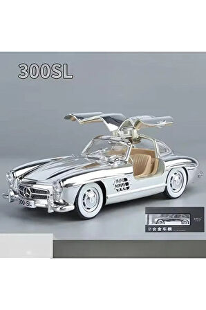 Mercedes-benz 300 Sl Siyah 1954 Model Klasik Araba 1/24 Ölçek Mercedes 300SL Gri Parlak
