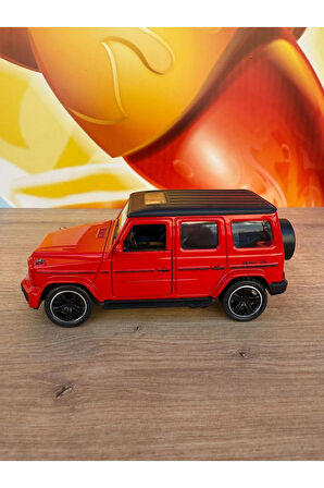 Mercedes G65 Jip Sesli Işıklı Çek Bırak Model Araba Mercedes Kırmızı Jip Kapıları Açılır Mercedes