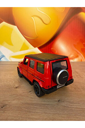Mercedes G65 Jip Sesli Işıklı Çek Bırak Model Araba Mercedes Kırmızı Jip Kapıları Açılır Mercedes