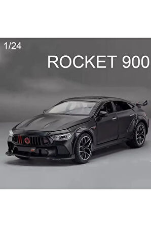 Mercedes Brabus Rocket 900 Diecast Model Araba Koleksiyonluk Brabus Rocket 900 Siyah Açılan Kapılar