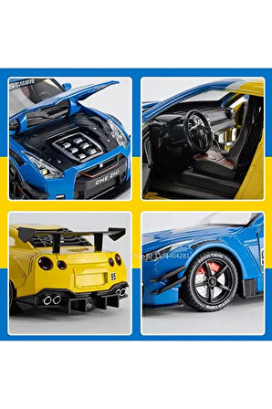 Nissan Skyline GTR R34 1:24 Ölçek Diecast Model Araba Açılan Kapılar Modifiyeli