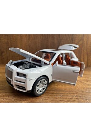 Rolls Royce Cullinan Diecast 1.24 Metal Araba 6 Kapı Bagaj Kaput Açılır Farlar yanar