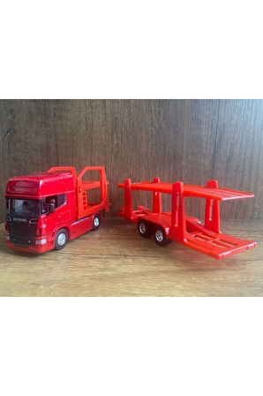 SCANİA METAL TIR V8 R730 İKİ KATLI ARABA TAŞIYICI SCANİA TIR DİECAST METAL OYUNCAK TIR