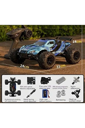 Uzaktan Kumandalı 50 Km/Hız Yapan RC Araba SUV 4X4 Full İç Metal Kasa Şarjlı Full Fonksiyonlu