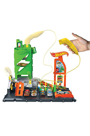 HOT WHEELS Elektrikli Araç Şarj İstasyonu Oyun Seti HTN79 HOT WHEELS OYUN SETİ BENZİN İSTASYONU