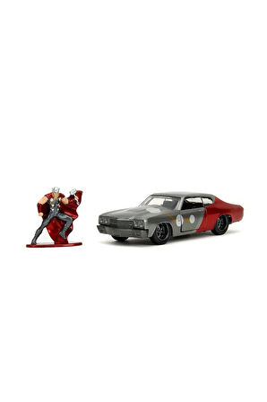 Jada Marvel Thor 1970 Chevy Chevelle SSS 1:32 Thor Aksiyon Figür + Thor Araba