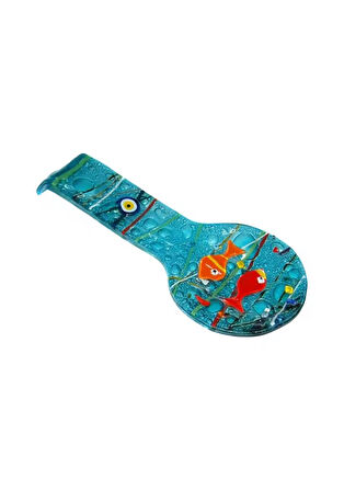 Cam Kaşıklık Kirli Cam Mutfak Kaşıklık El Yapımı Cam Mutfak 22 CM