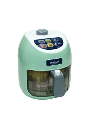 Dokunmatik Air Fryer Fritöz Oyuncak Mutfak Setli Dokunmatik Fritöz Set Gıdalar Renk Değiştirir