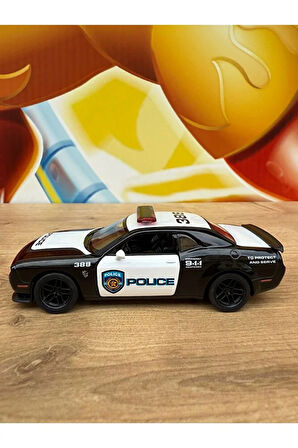 2023 Dodge Challenger Srt Demon 170 Diecast Polis Arabası Çekbırak Kapıları Açılır