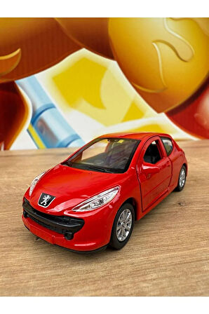 Peugeot 207 Diecast Model Araba Peugeot 207 Metal Oyuncak Araba Çekbırak 12CM
