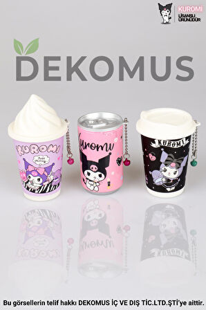 DEKOMUS İLE YENİ SEZON LİSANSLI KUROMI "3 ADET" MİNİ ISLAK MENDİL ICE CREAM,COKE VE COFFEE 