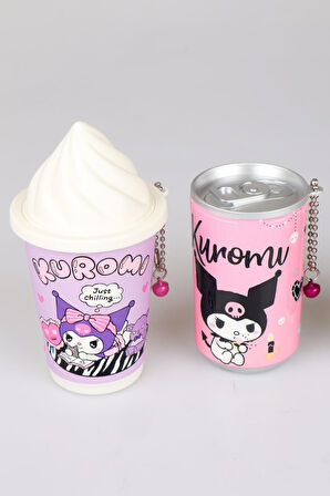 DEKOMUS İLE YENİ SEZON LİSANSLI KUROMI "3 ADET" MİNİ ISLAK MENDİL ICE CREAM,COKE VE COFFEE 