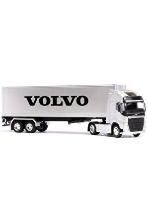 1:32 VOLVO FH12 TIR GRİ METAL BAŞLIKLI VOLVO DİECAST TIR DORSE KAPILARI AÇILIR