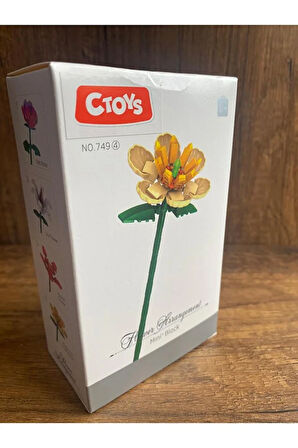 Manolya Çiçeği Yapı Oyuncakları Sevgiliye Hediye Çiçek Yapım Seti