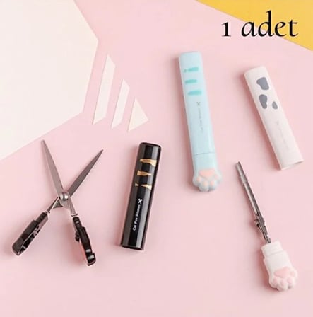 Pati Şekilli Mini Okul Makası Sevimli Makas - 1 Adet